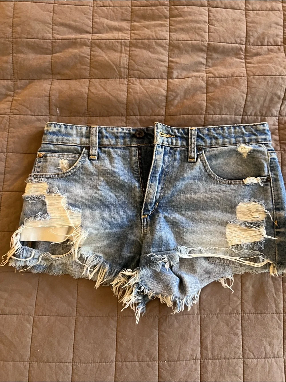 Joe's Jeans Light Blue Distressed Denim Cutoff Shorts